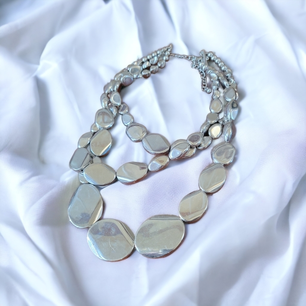 Silver Mirrored Necklace